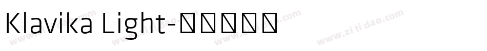 Klavika Light字体转换